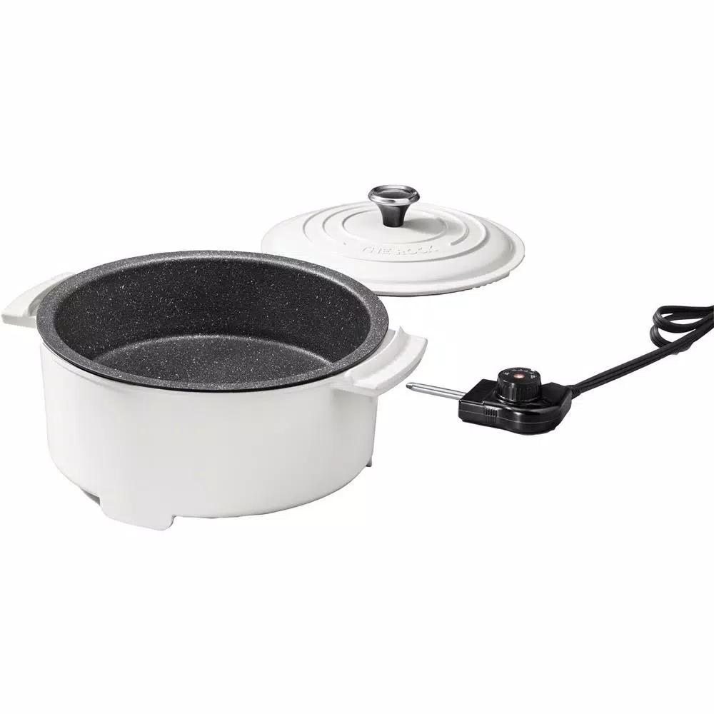 Starfrit THE ROCK 3.2 Qt. Electric Casserole Slow Cooker, 1200W, White