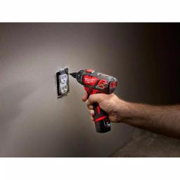 Milwaukee M12 12V Lithium-Ion Cordless 1/4 in. Hex Screwdriver Kit with 62-Piece SHOCKWAVE Bit Set thumbnail 6