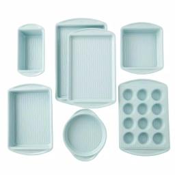 Wilton Texturra Performance 7-Piece Non-Stick Textured Bakeware Set, Blue thumbnail 1