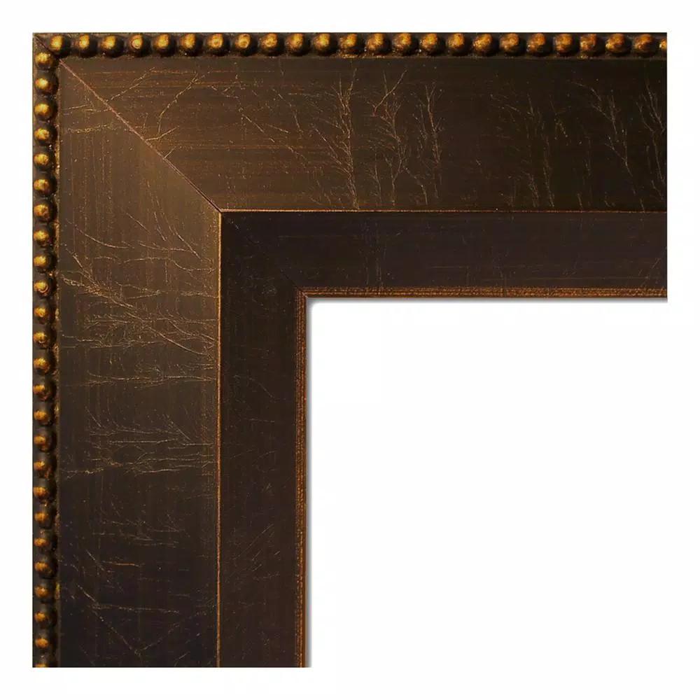 Amanti Art Signore 22.5 in. W x 28.5 in. H Rectangular Beveled Edge Bronze Wood Framed Bathroom Vanity Mirror