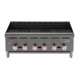 Magic Chef 36 in. Commercial Countertop Radiant Char Broiler, Stainless Steel thumbnail 1