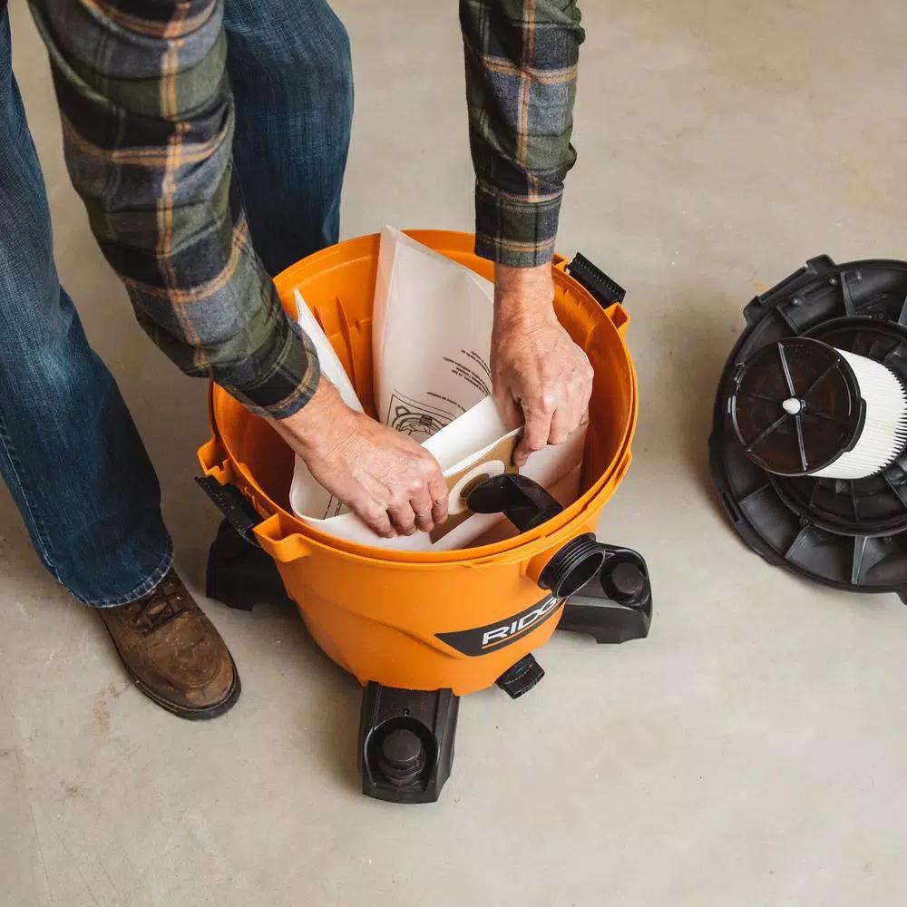 RIDGID Premium Size A Wet/Dry Dust and Debris Bags for 12-16 Gal. Shop Vacuums, 2-Pack