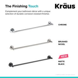 Kraus Elie 24 in. Single Towel Bar, Brushed Nickel thumbnail 5