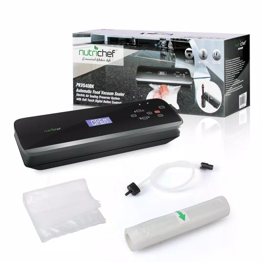 NutriChef Electric Food Vacuum Sealer with Digital Button Controls and Dual Sealing Modes
