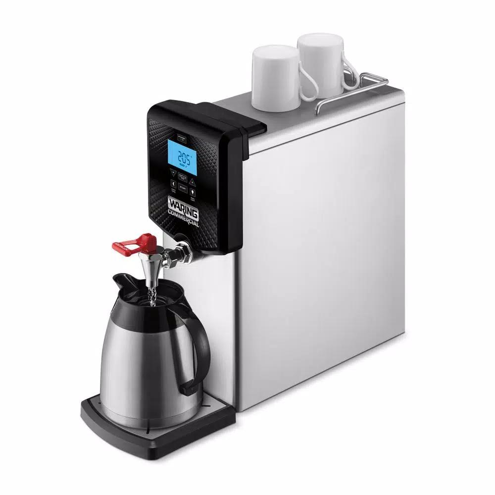 Waring Commercial Waring 3-Gallon Hot Water Dispenser, 48-Cup Stainless Steel Electric Kettle with Digital Controls