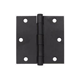 Everbilt 3-1/2 in. Matte Black Square Corner Smooth Action Door Hinge, 3-Pack thumbnail 2