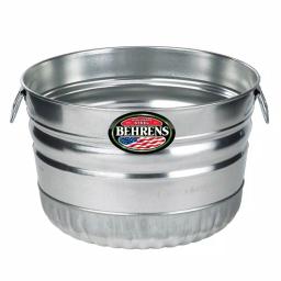Behrens 1 Bushel Galvanized Steel Utility Basket, 9 Gallon Metal Harvest Tub thumbnail 1
