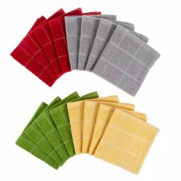 Unbranded Weymouth Home 16-Piece 100% Cotton Woven Checked Kitchen Dish Towel Set thumbnail 1