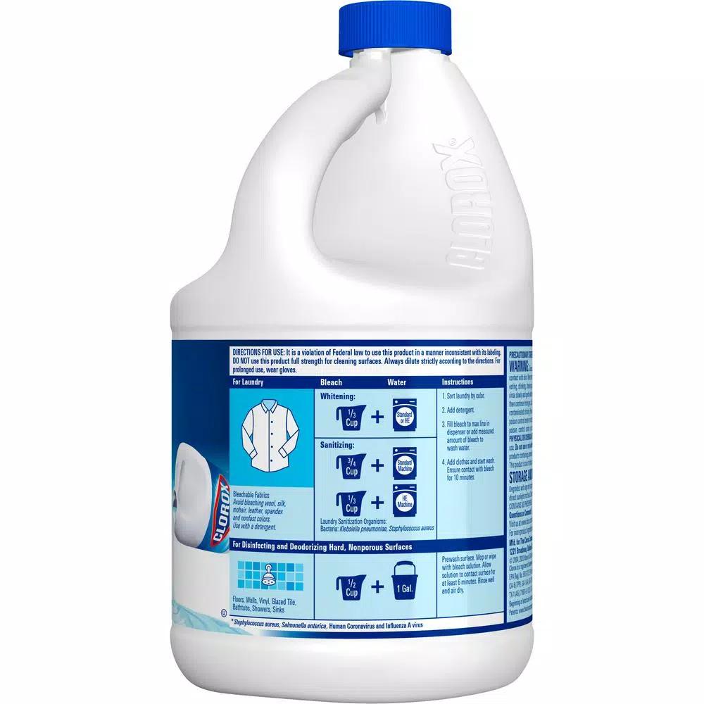 Clorox Splash-Less Concentrated Disinfecting Regular Liquid Bleach, 77 fl. oz.