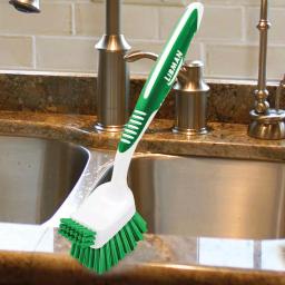Libman Big Job Kitchen Brush with Ergonomic Rubber Grip, Non-Scratch Recycled PET Bristles thumbnail 3