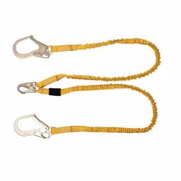 Werner SoftCoil 6 ft. Twin Leg Lanyard with Energy Absorbing Inner Core and Rebar Hooks thumbnail 4