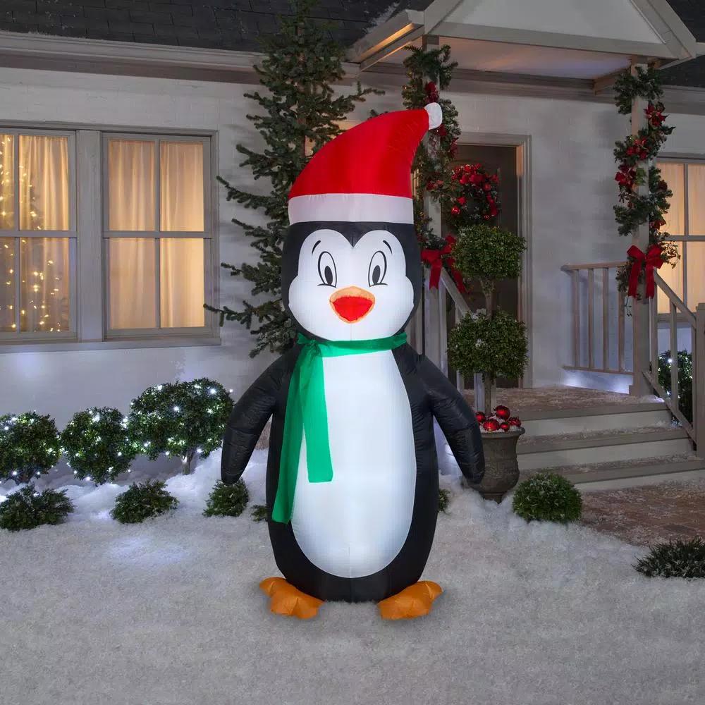 Gemmy 5 ft. Airblown Penguin Inflatable Holiday Decoration with LED Lights