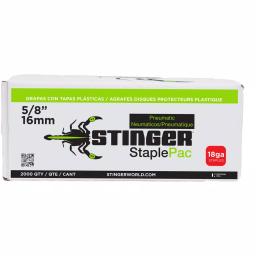 Stinger 5/8 in. StaplePac Collated Staples with 1 in. Plastic Caps, 2000 Count thumbnail 2