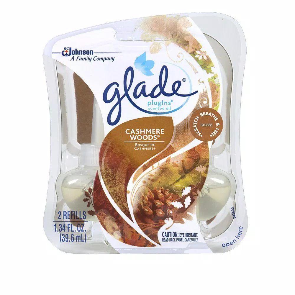 Glade PlugIns Cashmere Woods Scented Oil Refills, 0.67 oz (6-Pack)