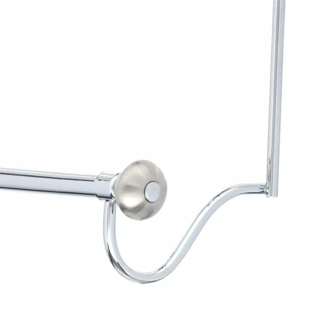 interDesign York Metal 3-Bar Over Shower Door Towel Rack, Split Finish