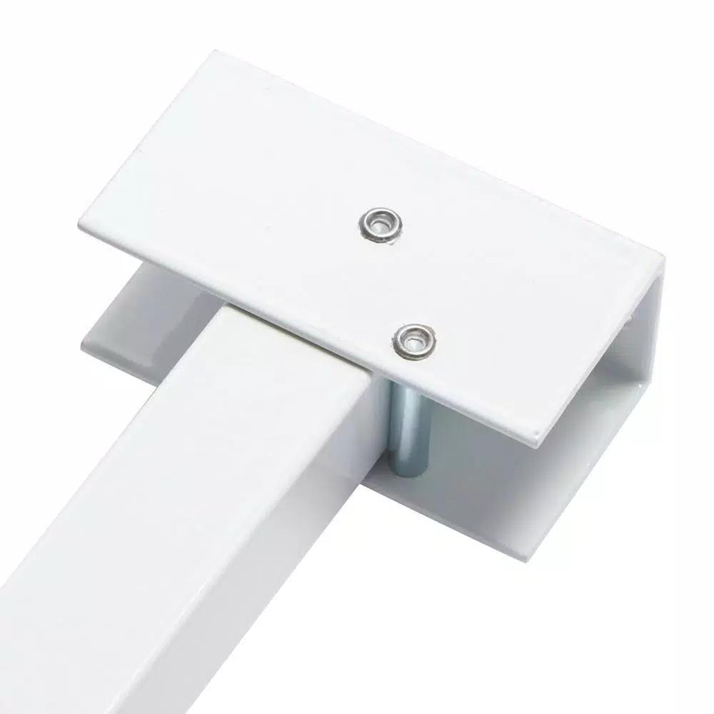 Prime-Line Adjustable Aluminum Sliding Patio Door Security Bar Lock, White, 28 in. to 48 in.