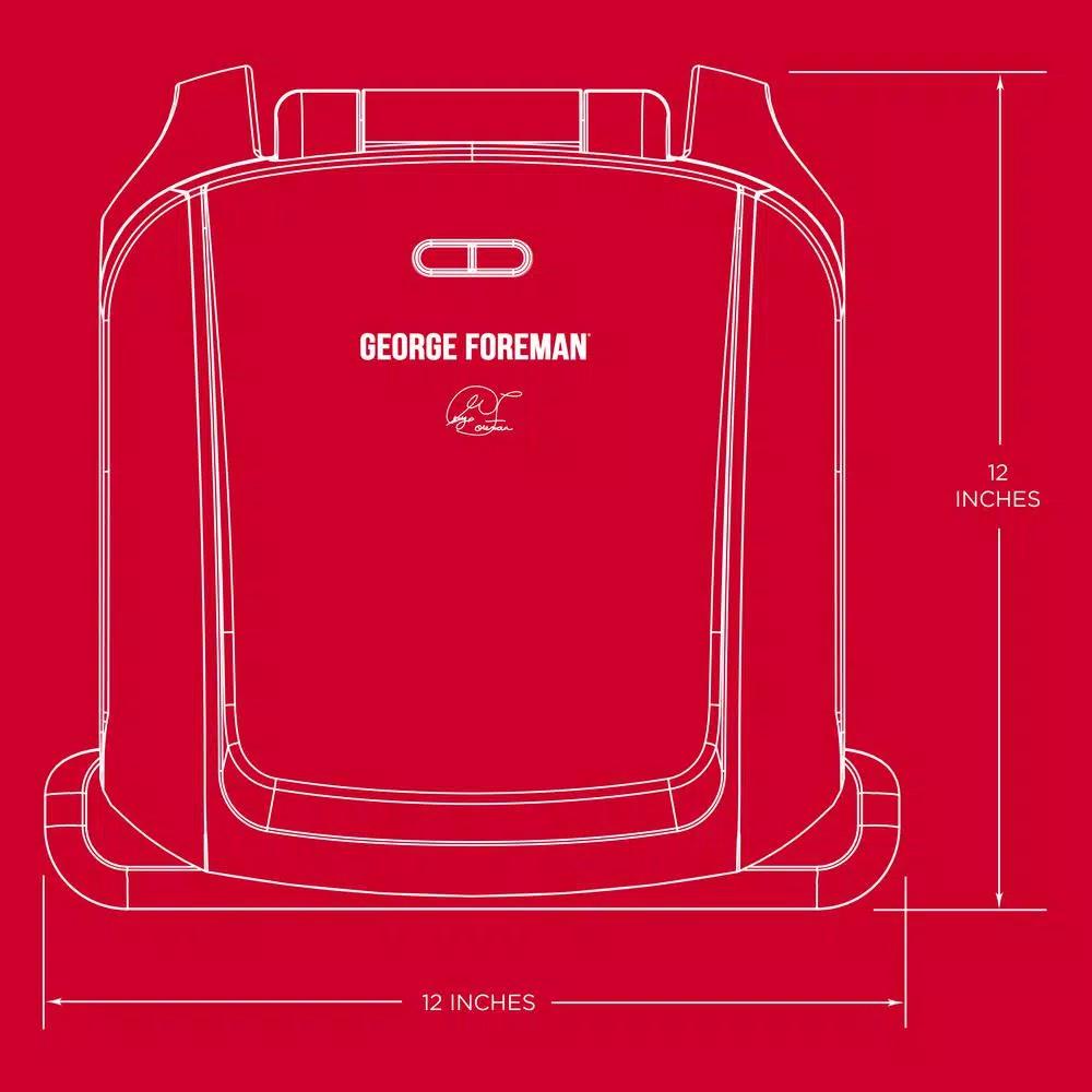 George Foreman 60 sq. in. Platinum Removable Plate Grill and Panini Press