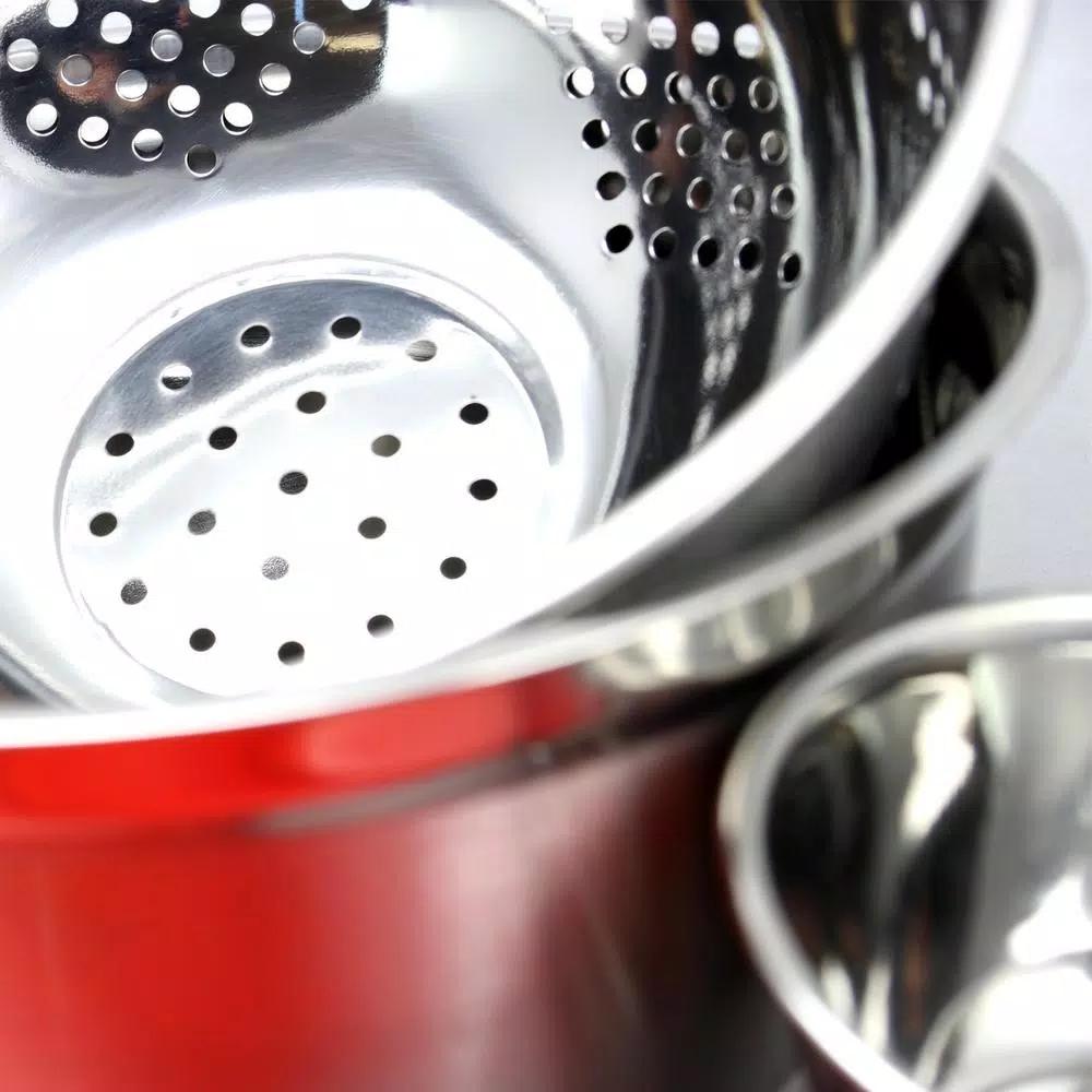 Sunbeam Branfield 21-Piece Stainless Steel Mixing Bowl Set with Lids and Measuring Accessories