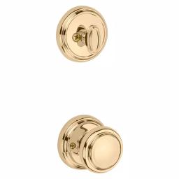 Baldwin Prestige Avendale Single Cylinder Handleset with Alcott Knob, Lifetime Polished Brass, SmartKey Security thumbnail 6