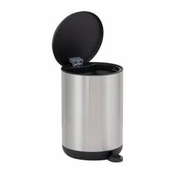 Household Essentials Taos 1.3 Gallon Round Stainless Steel Step Trash Can with Fingerprint Resistant Finish thumbnail 6