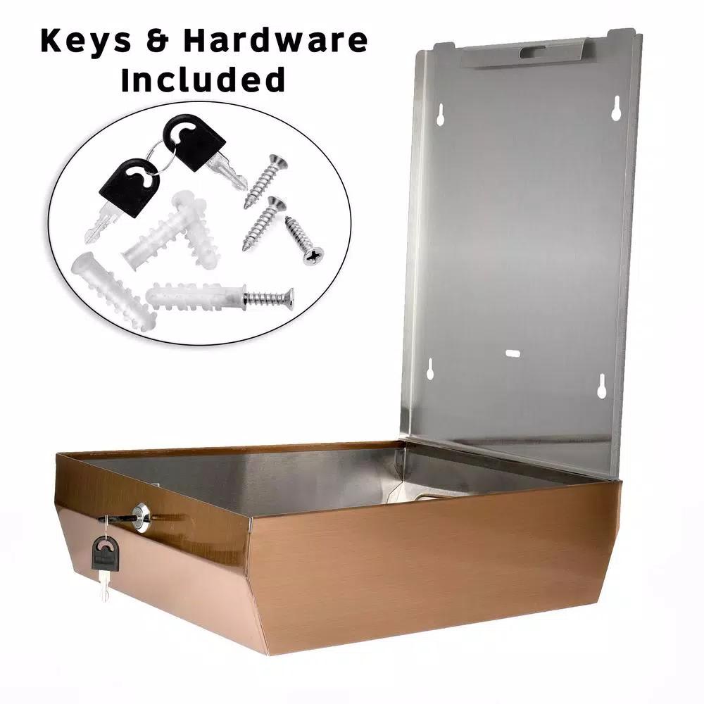 Alpine Industries Brushed Copper Stainless Steel C-Fold & Multi-Fold Paper Towel Dispenser
