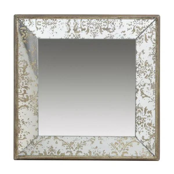 A & B Home DualPurpose Gold Large Square Mirror and Decorative Tray