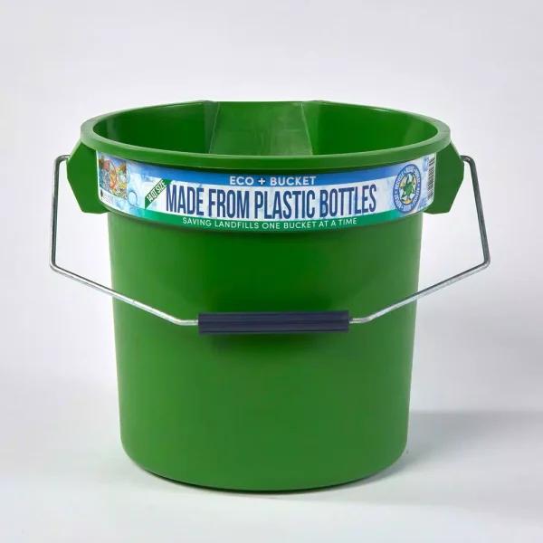 TAFCO PRODUCTS Tafco 3.5 Gal. ECO Utility Bucket, 14 Qt. Heavy-Duty Recycled Plastic Pail with Spout and Sponge, Green