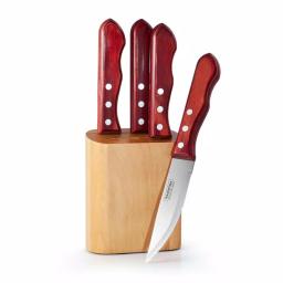 Tramontina Porterhouse 5-Piece Steak Knife Set with Hardwood Counter Block thumbnail 7