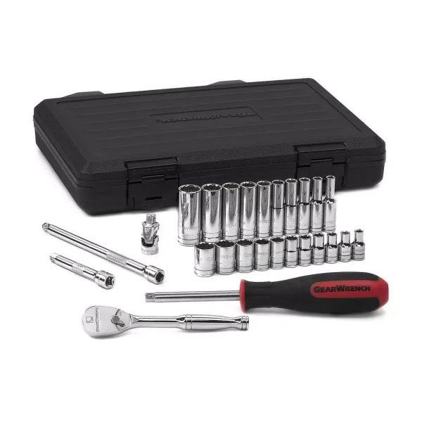 GEARWRENCH 26-Piece 1/4 in. Drive 12-Point SAE Mechanics Tool Set