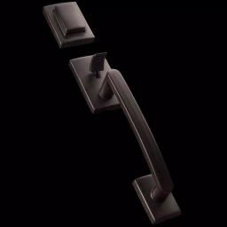 Baldwin Prestige Spyglass Single Cylinder Venetian Bronze Door Handleset with Square Lever thumbnail 6