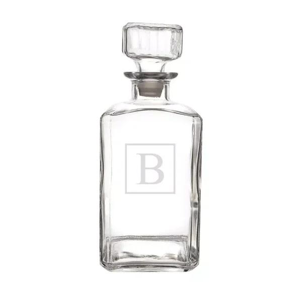 Cathy's Concepts Personalized Glass Whiskey Decanter with Beveled Stopper - 34 oz