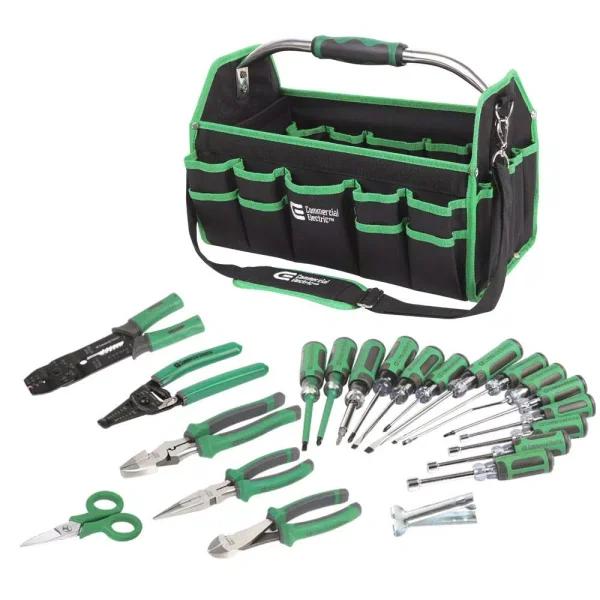 Commercial Electric 22-Piece Electrician's Tool Set with Storage Bag