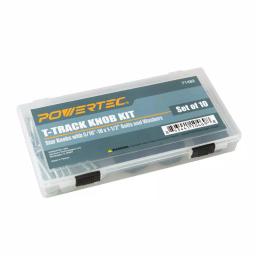 POWERTEC 10-Pack T-Track Knob Kit with 7-Star Knobs, 5/16"-18 Bolts and Washers thumbnail 3