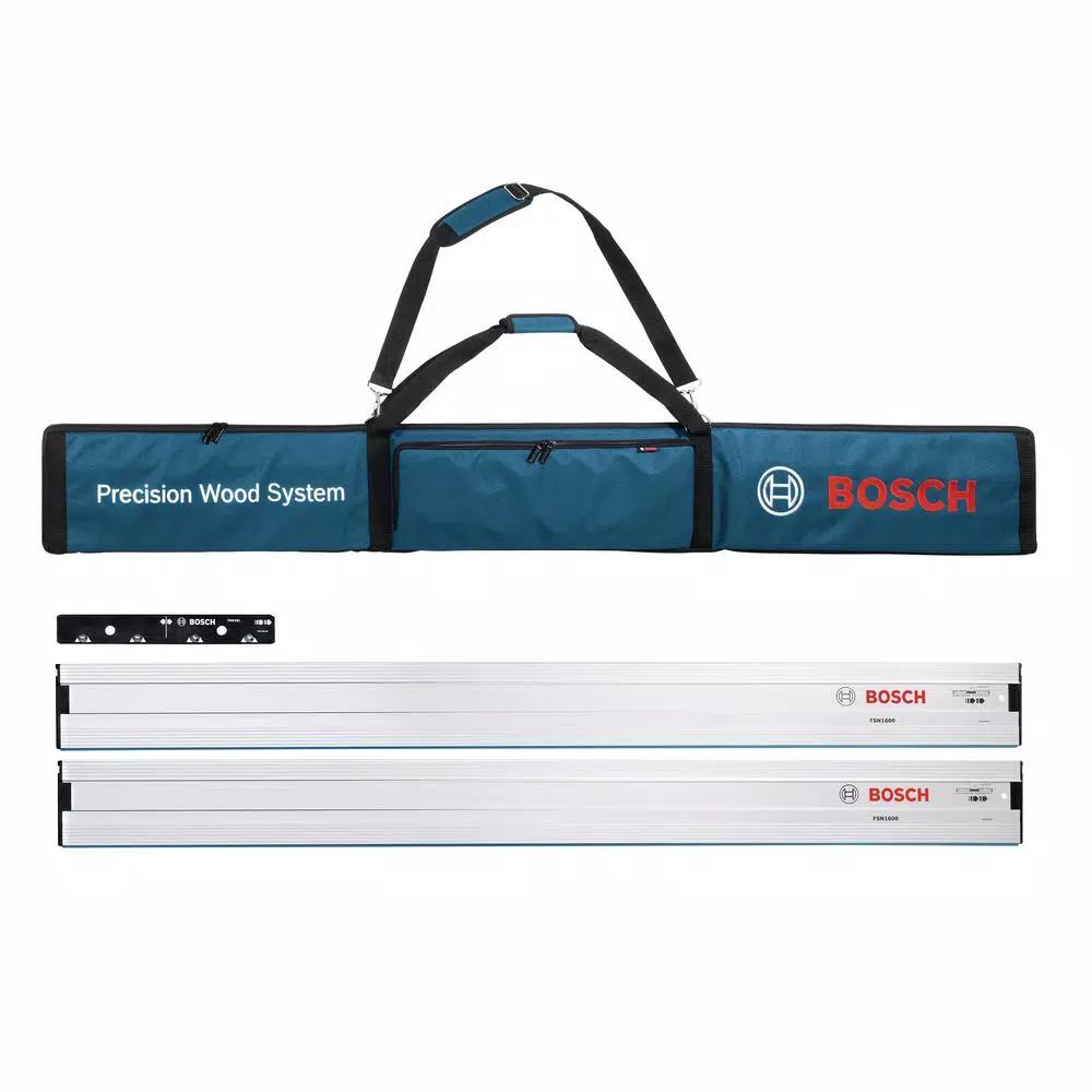 Bosch GKT13-225 6-1/2 in. 13 Amp Corded Track Saw Kit with 63 in. Aluminum Tracks and Carrying Bag