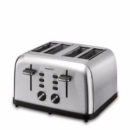 Boyel Living 1500W 4-Slice Wide Slot Toaster with Dual Independent Control Panels, Silver thumbnail 1