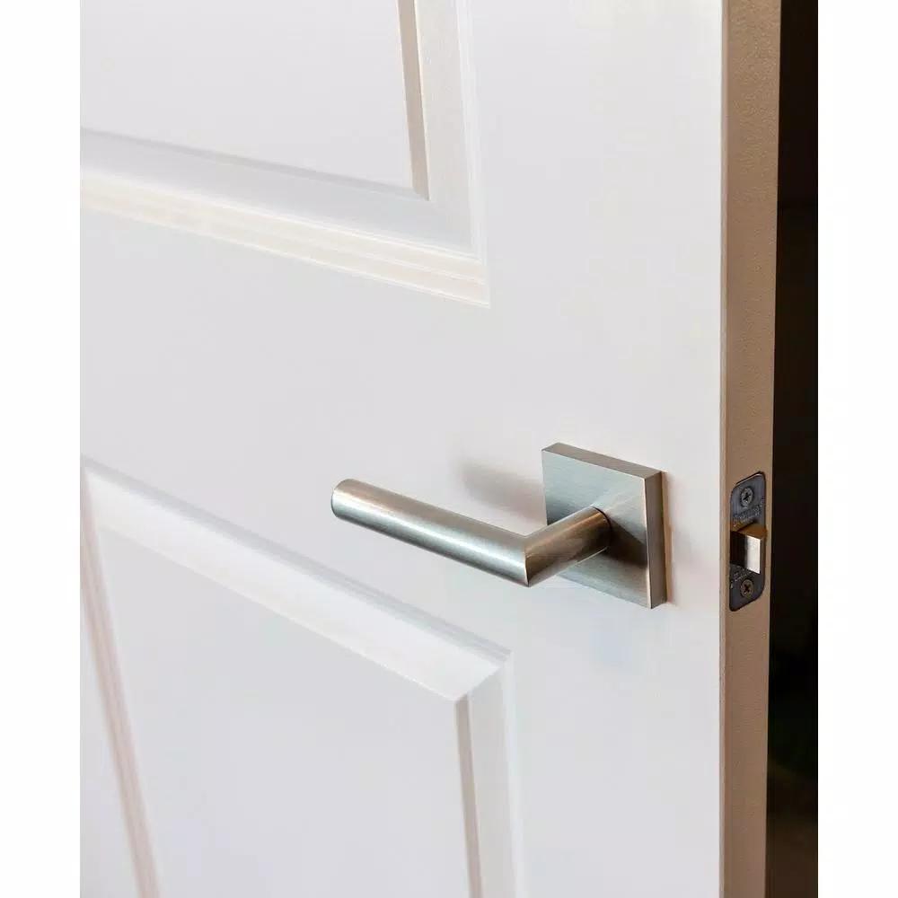 Delaney Hardware Solid Zinc Satin Nickel Privacy Lever for Bed/Bath