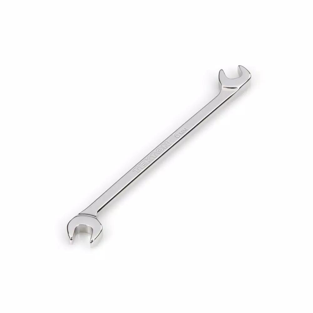 TEKTON 6 mm Angle Head Open End Wrench, 60° Offset, 4140 Chrome Moly Steel