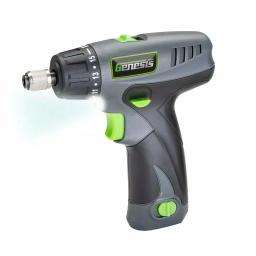 Genesis 8V Lithium-Ion Cordless 2-Speed Screwdriver Kit with LED Light and 8 Bits thumbnail 1