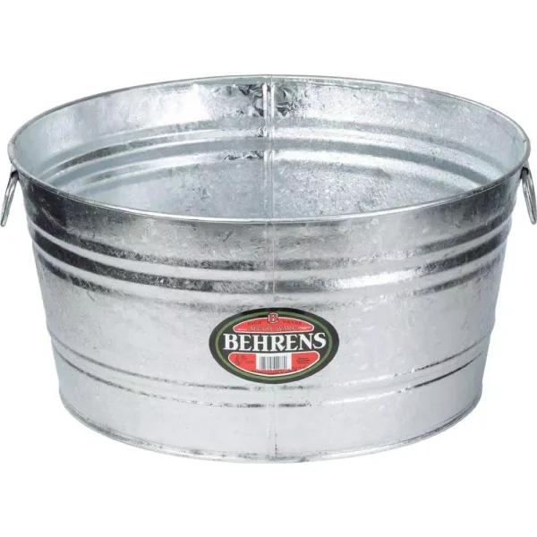 Behrens 15 Gal. Hot Dipped Galvanized Steel Round Utility Tub & Planter