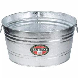 Behrens 15 Gal. Hot Dipped Galvanized Steel Round Utility Tub & Planter thumbnail 1