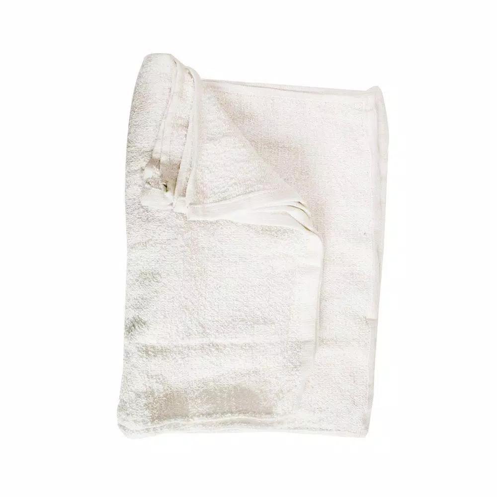 HDX Multi-Purpose Cotton Terry Cloth Towels, 14 in. x 17 in., White (36-Pack)