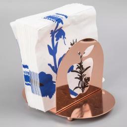 Creative Home Copper Plated Metal Napkin Holder with Apple Laser Cut Design thumbnail 5
