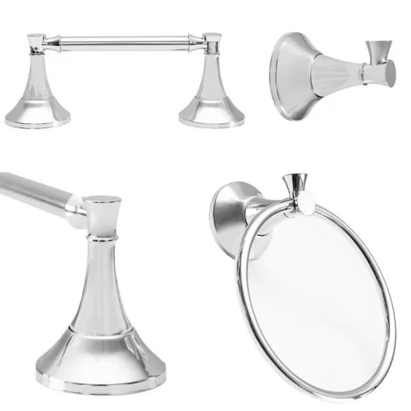 Arista Arlington 4-Piece Chrome Bath Hardware Set
