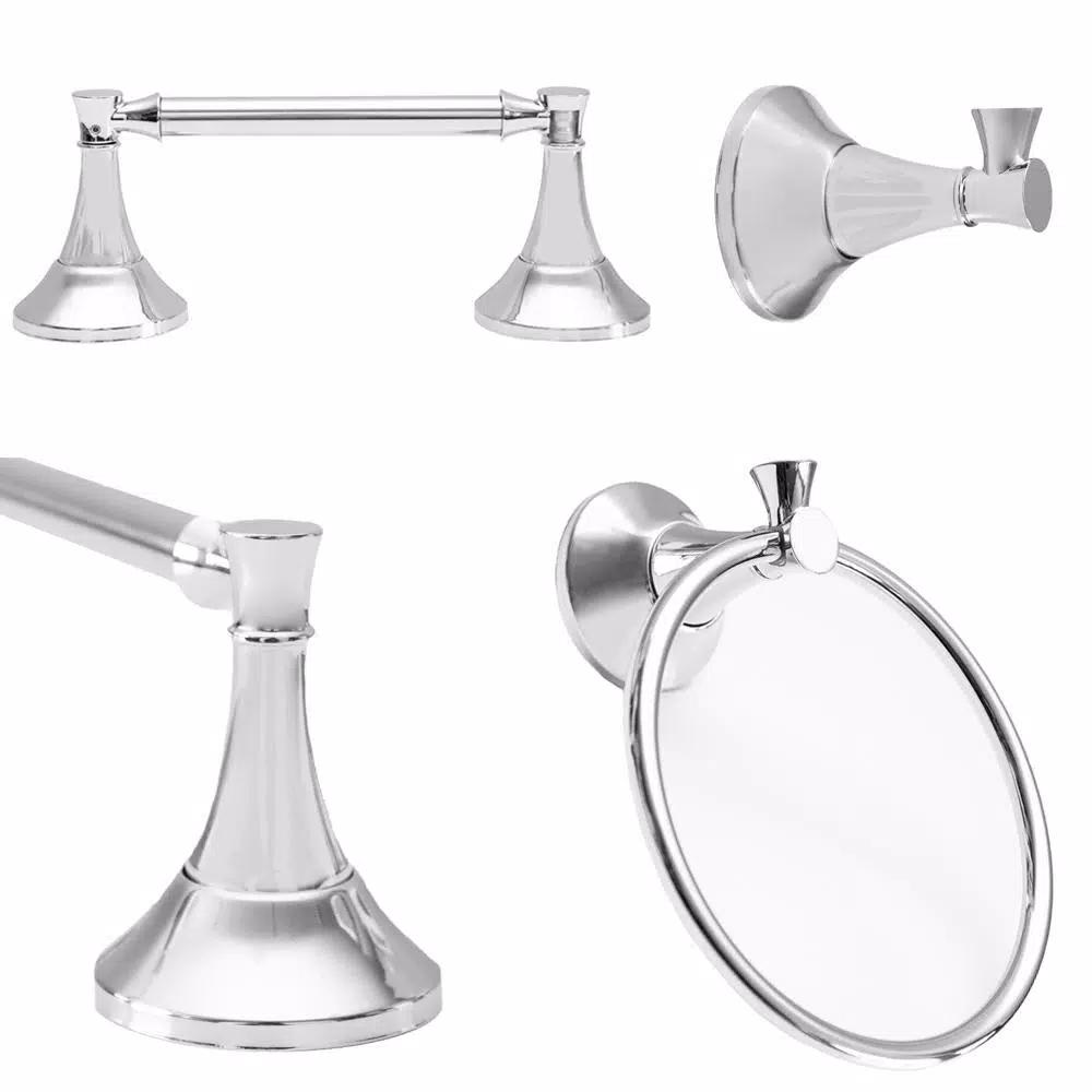 Arista Arlington 4-Piece Chrome Bath Hardware Set