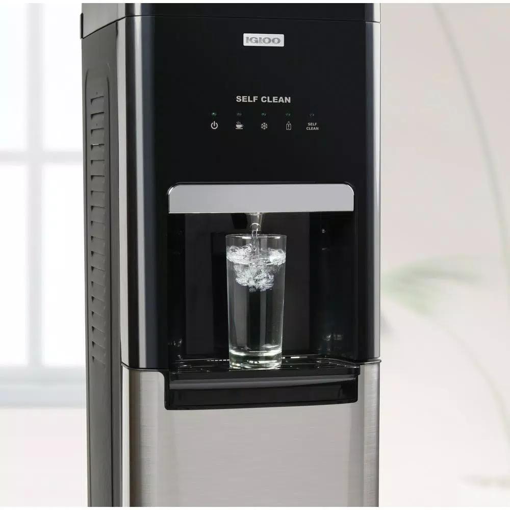 Igloo Bottom Loading Water Dispenser with Hot, Cold, and Room Temperature Functions - Black