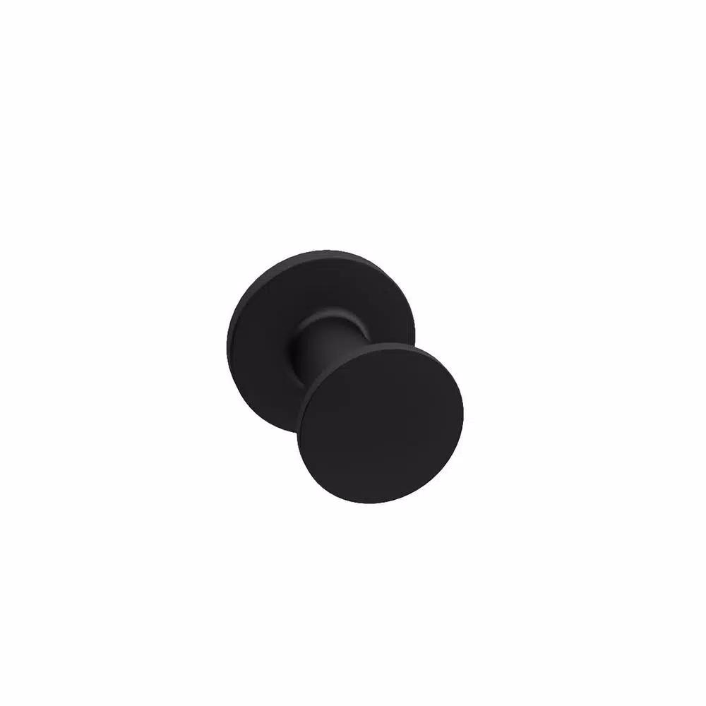 Glacier Bay Lucien Matte Black Robe Hook - Transitional Zinc Bath Hardware