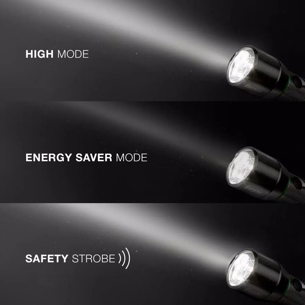 Energizer Vision HD Metal Rechargeable LED Flashlight, 1000 Lumens, USB Power Bank Function