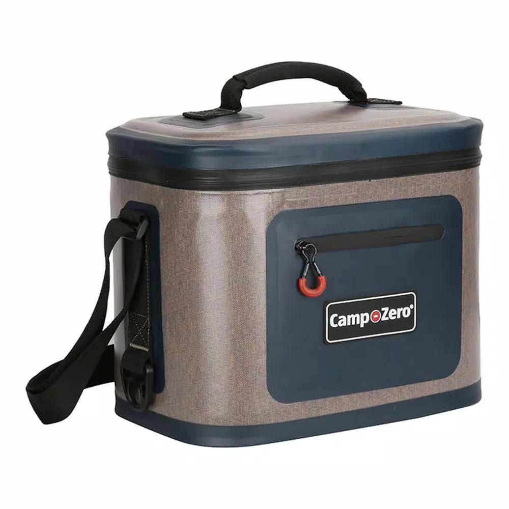 Camp-Zero 7.6 Qt. Soft Cooler, 12-Can Capacity, Beige and Blue