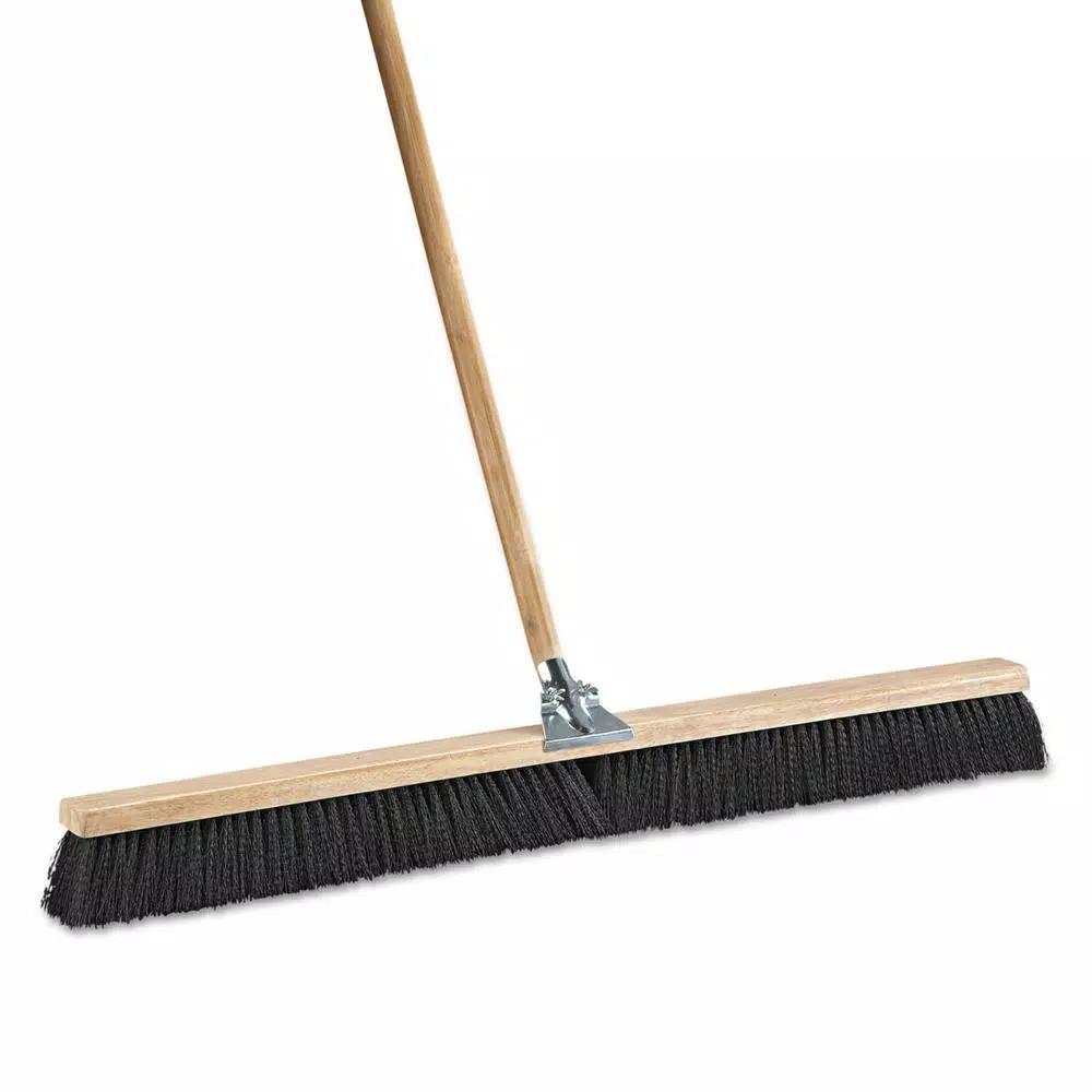 Boardwalk 36 in. Polypropylene Bristle Push Floor Broom Head with Hardwood Block