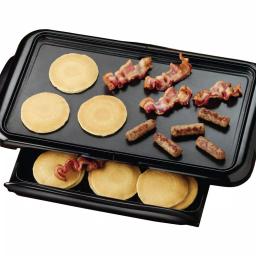 Brentwood Appliances 1400W Nonstick Electric Griddle with Warming Drawer, 200 sq. in., Black thumbnail 8